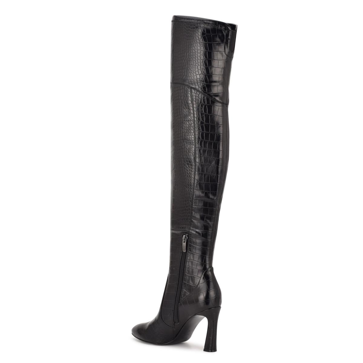 Botas Nine West Sizzle Over The Knee Heel Negras | 9014ZEOLM