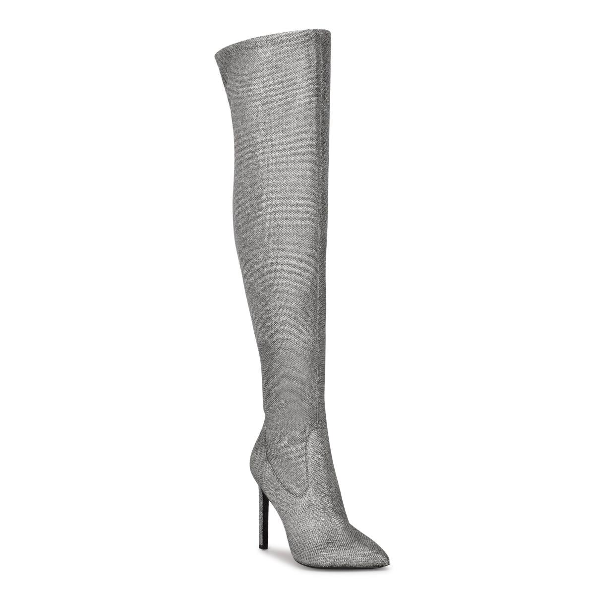 Botas Nine West Tacy Over The Knee Azules Gris | 3186XUTZV