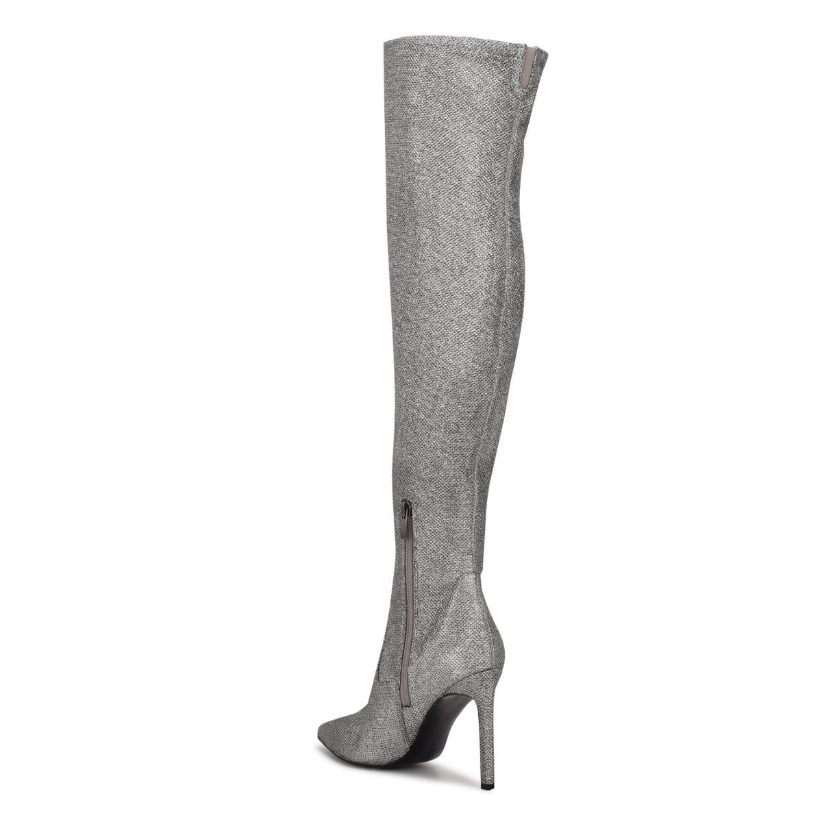 Botas Nine West Tacy Over The Knee Azules Gris | 3186XUTZV