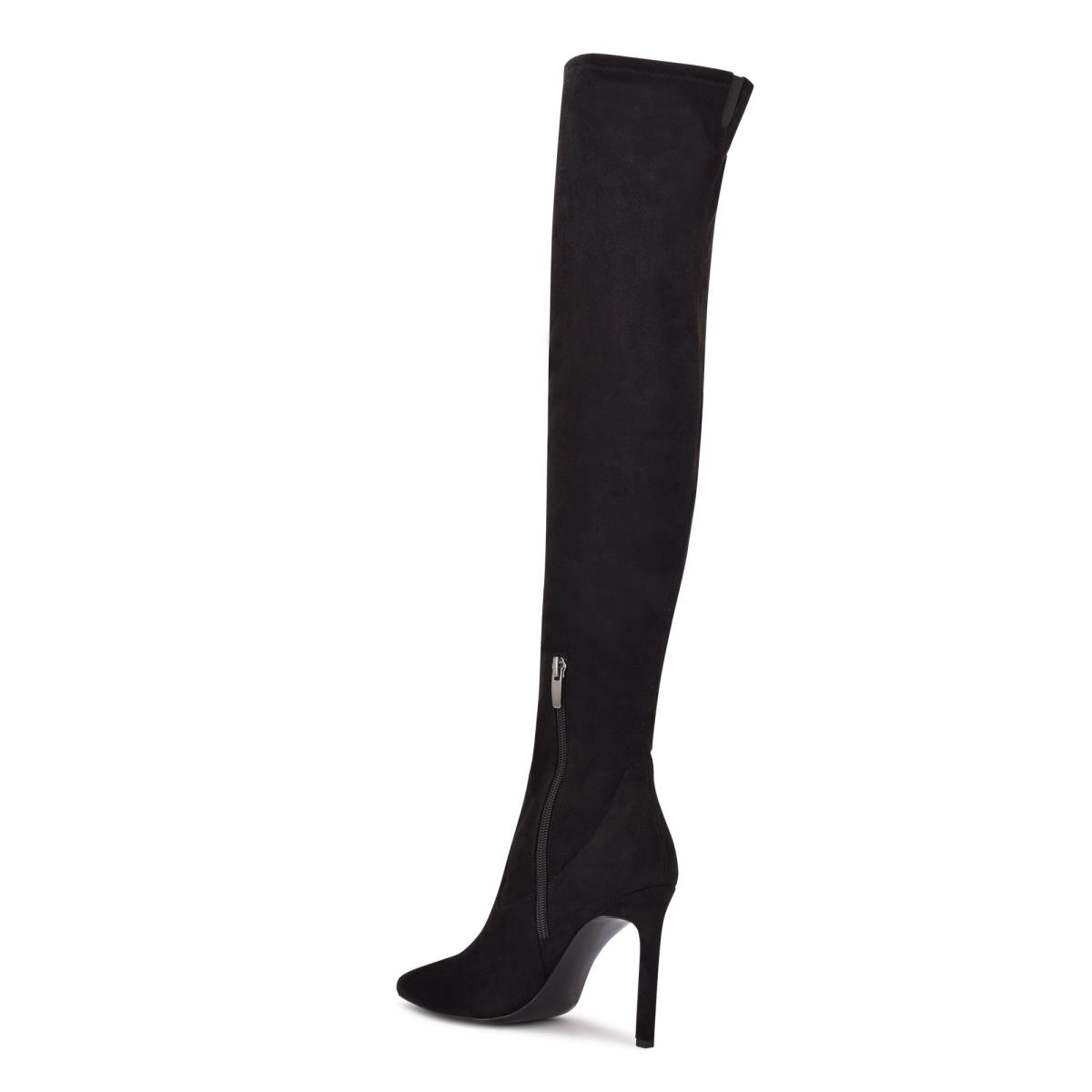 Botas Nine West Tacy Over The Knee Negras | 4628RUCMN