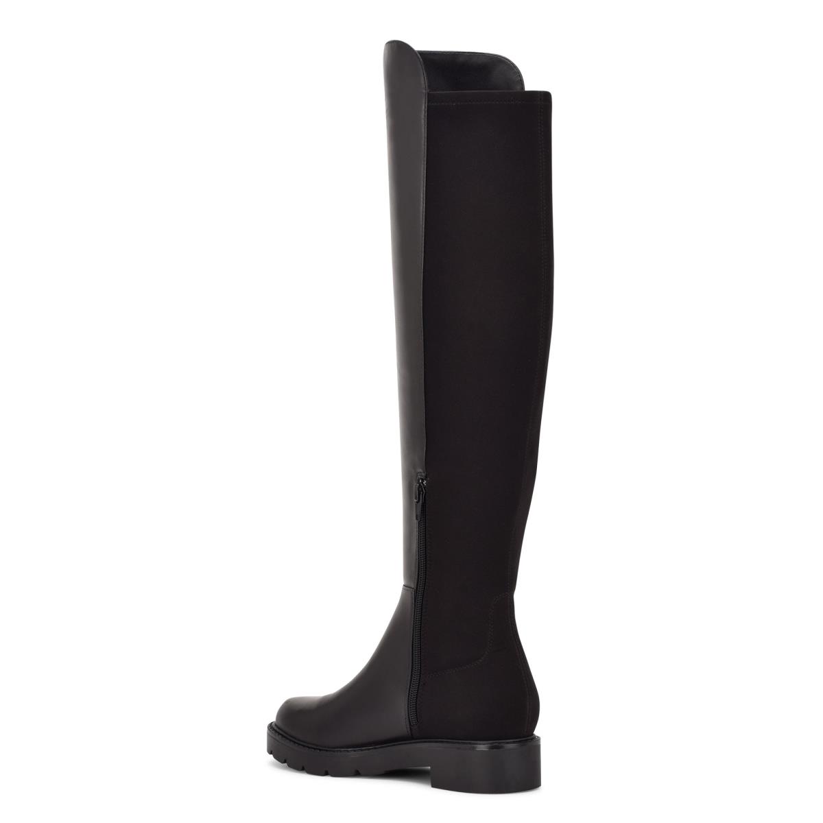 Botas Nine West Tread Over The Knee Lug Sole Negras | 7018JBICM