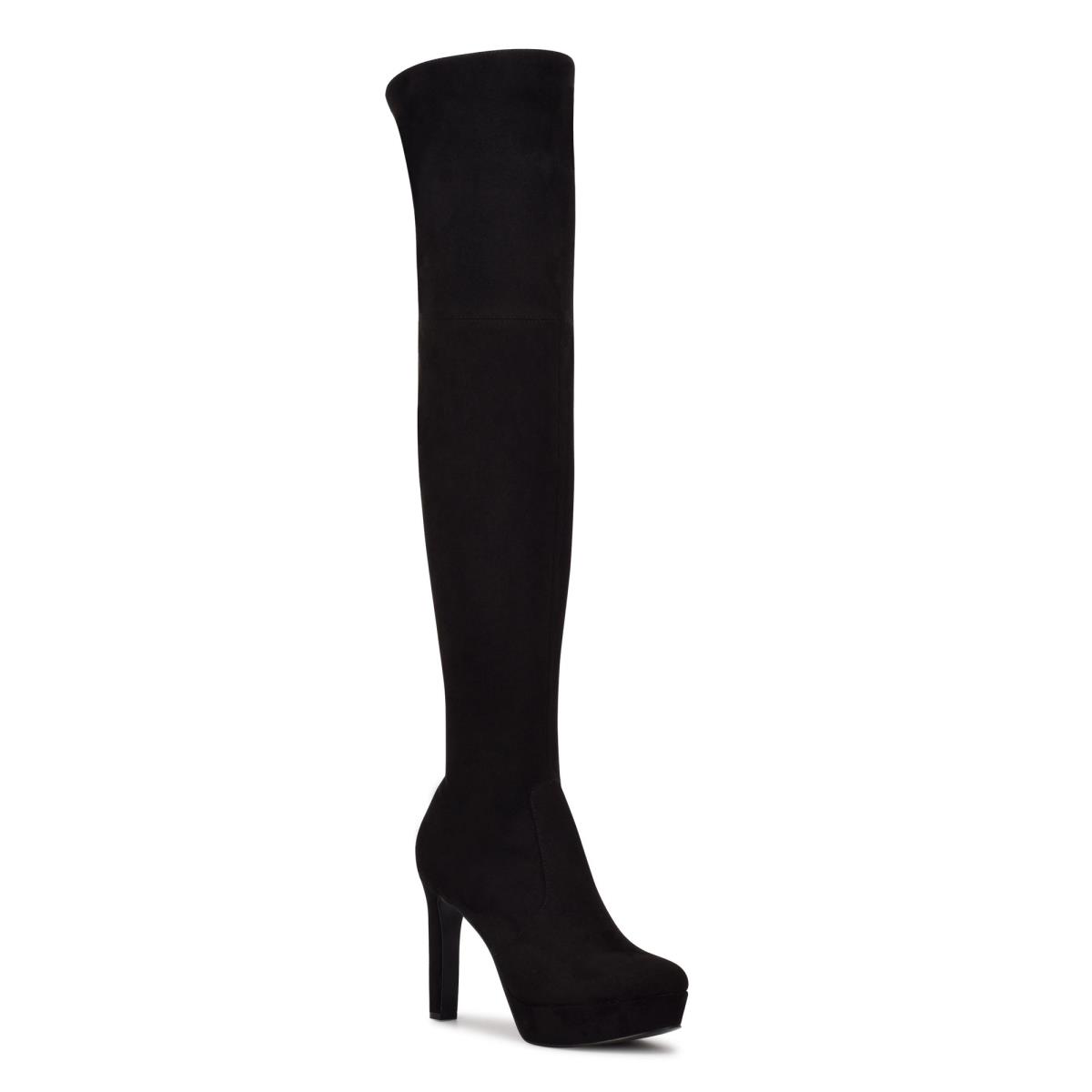 Botas Plataforma Nine West Gotcha Anchos Calf Over the Knee Negras | 2475LBKXY