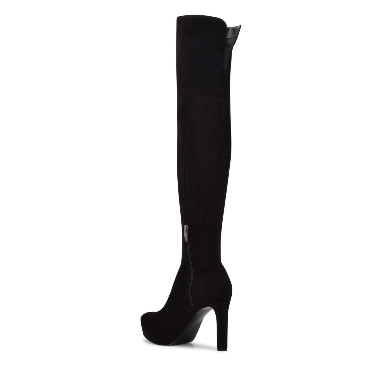 Botas Plataforma Nine West Gotcha Anchos Calf Over the Knee Negras | 2475LBKXY