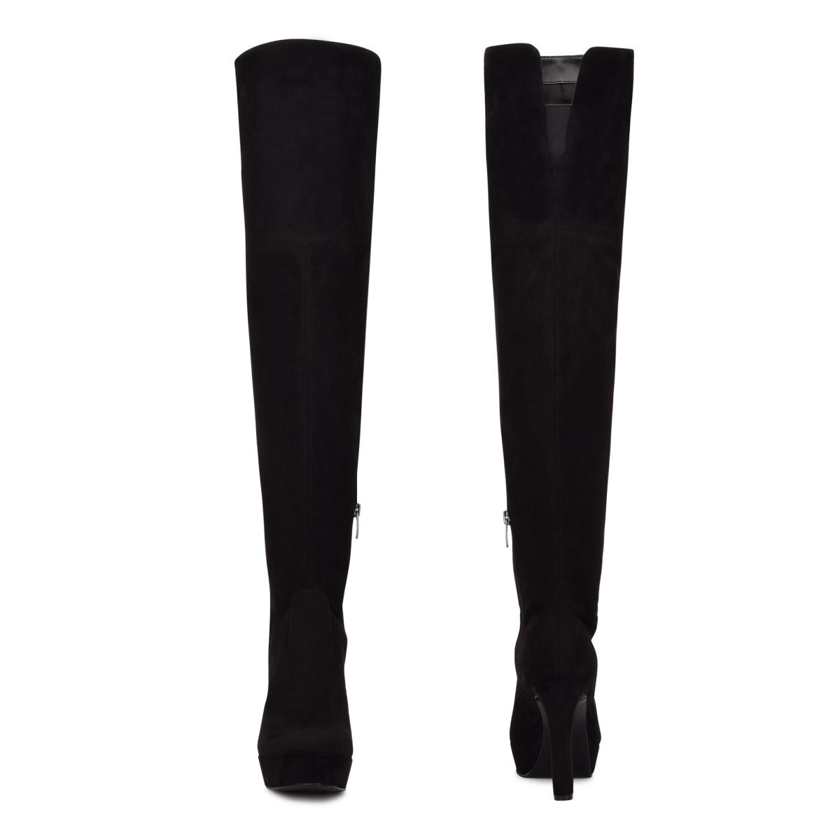 Botas Plataforma Nine West Gotcha Anchos Calf Over the Knee Negras | 2475LBKXY