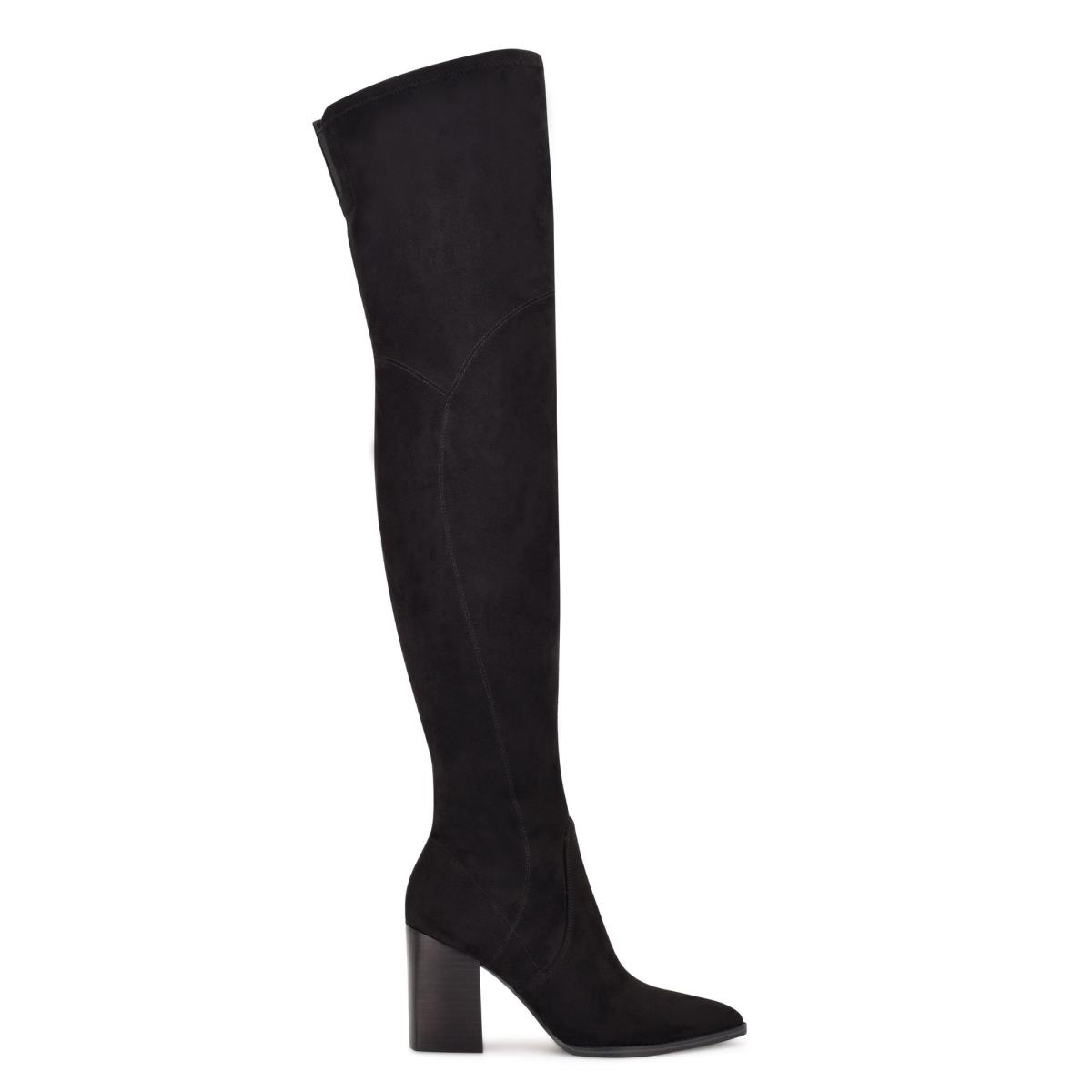 Botas de Tacon Nine West Barret Over The Knee Negras | 0192VQBPY