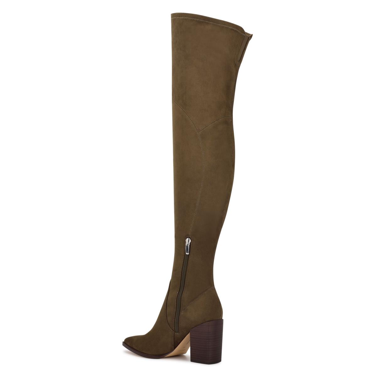 Botas de Tacon Nine West Barret Over The Knee Marrones Claro | 1603XOMTF