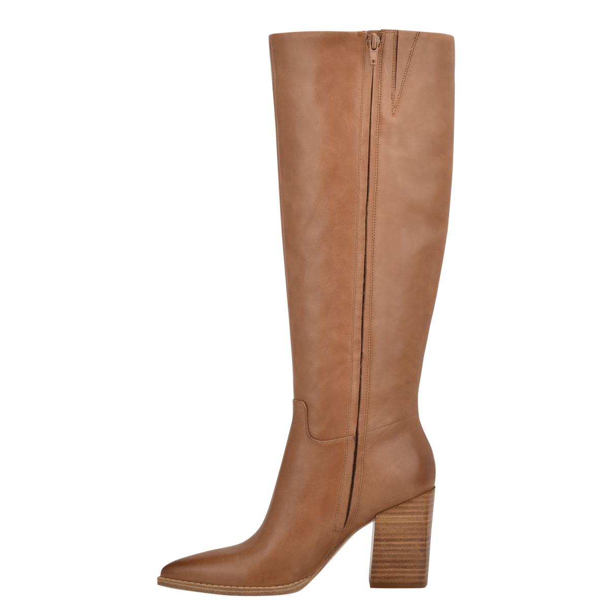 Botas de Tacon Nine West Brixe Beige | 5963MUQOW