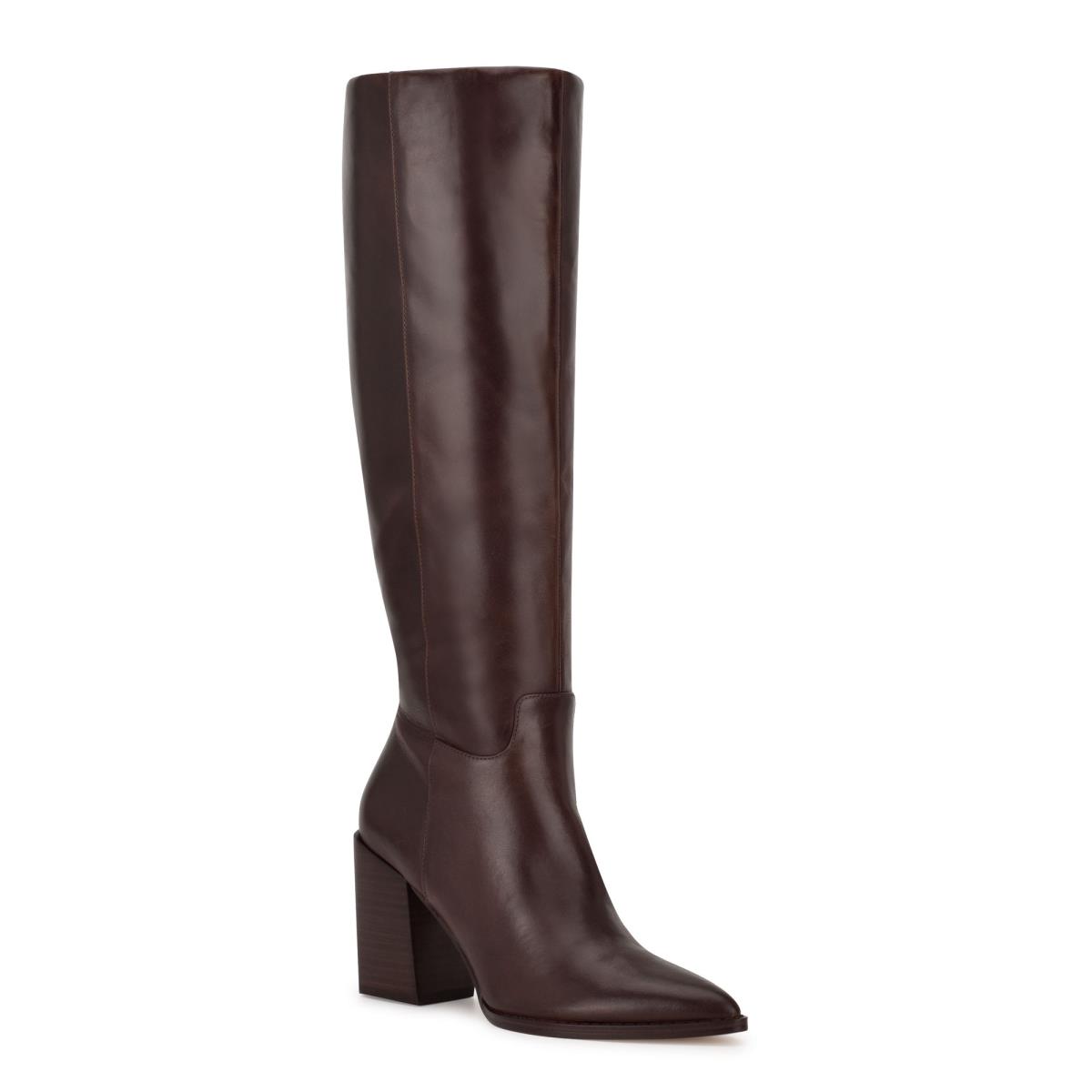 Botas de Tacon Nine West Brixe Marrones | 3980NJORV