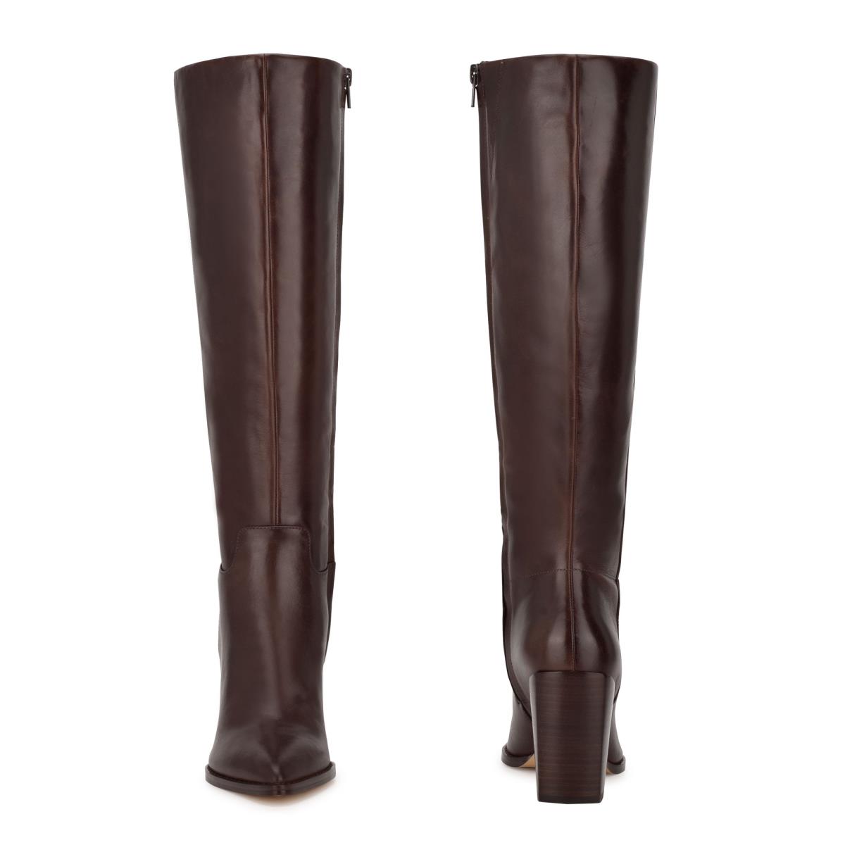 Botas de Tacon Nine West Brixe Marrones | 3980NJORV