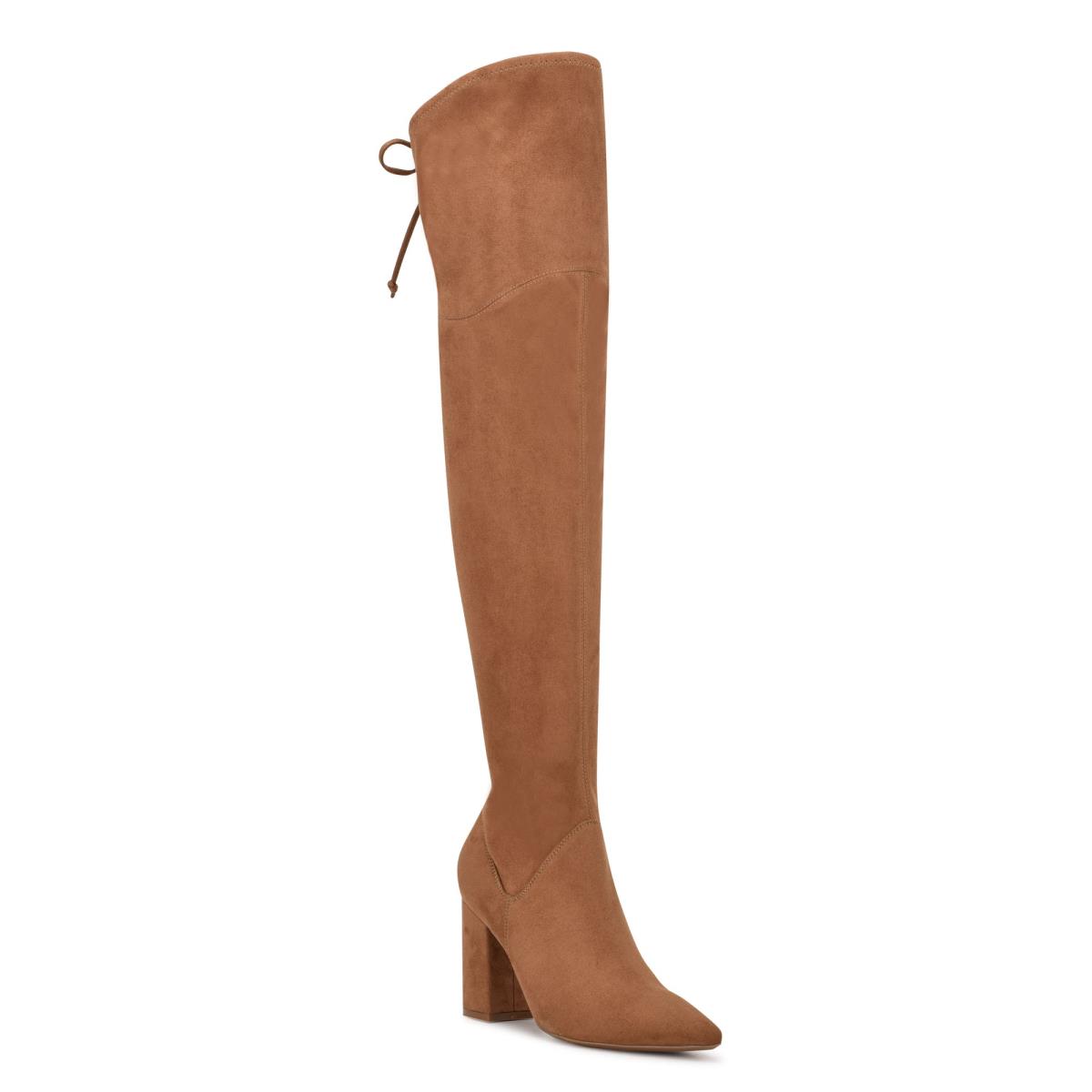 Botas de Tacon Nine West Ceeya 9x9 Over The Knee Marrones | 4069FEMID