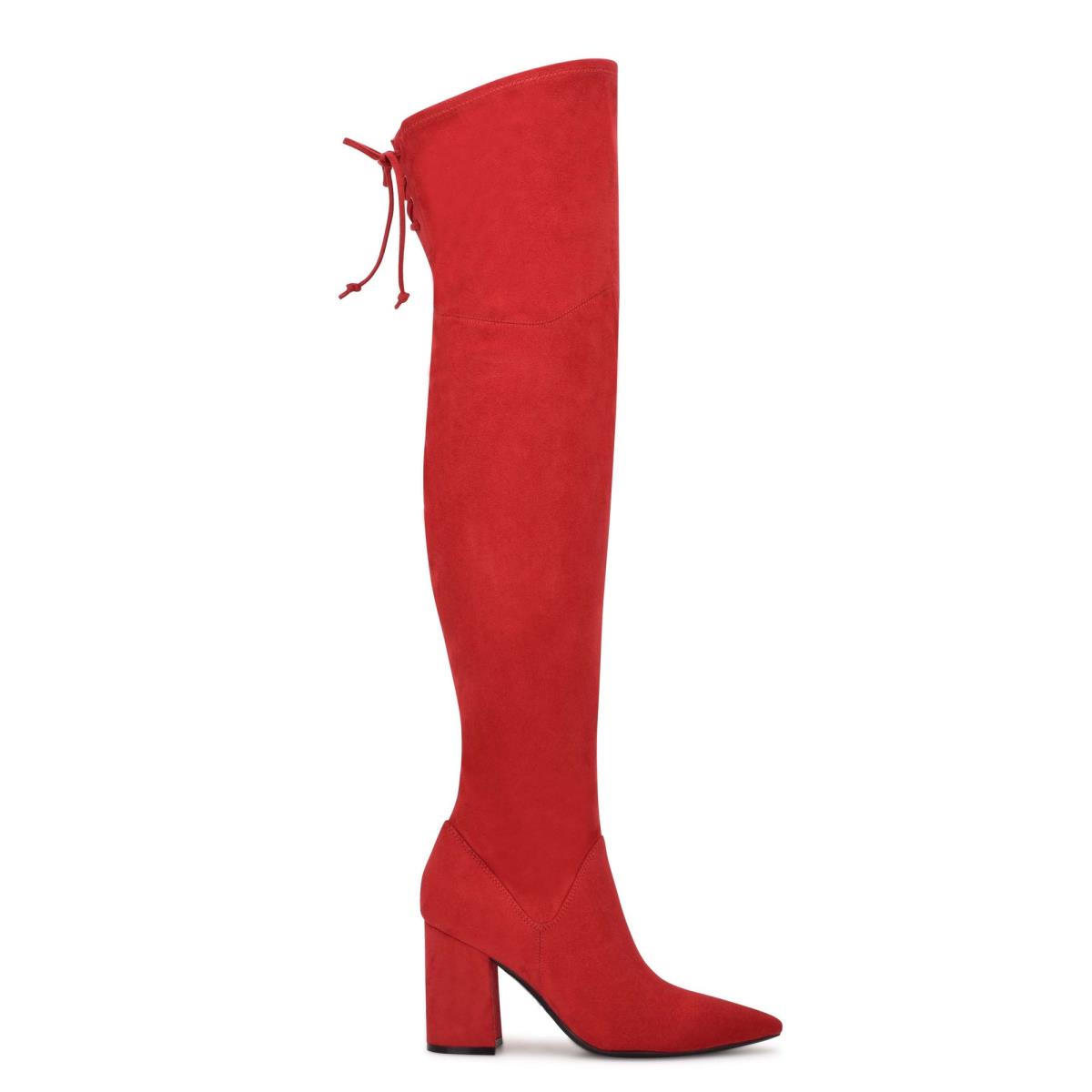 Botas de Tacon Nine West Ceeya 9x9 Over The Knee Rojas | 5301UBFPI