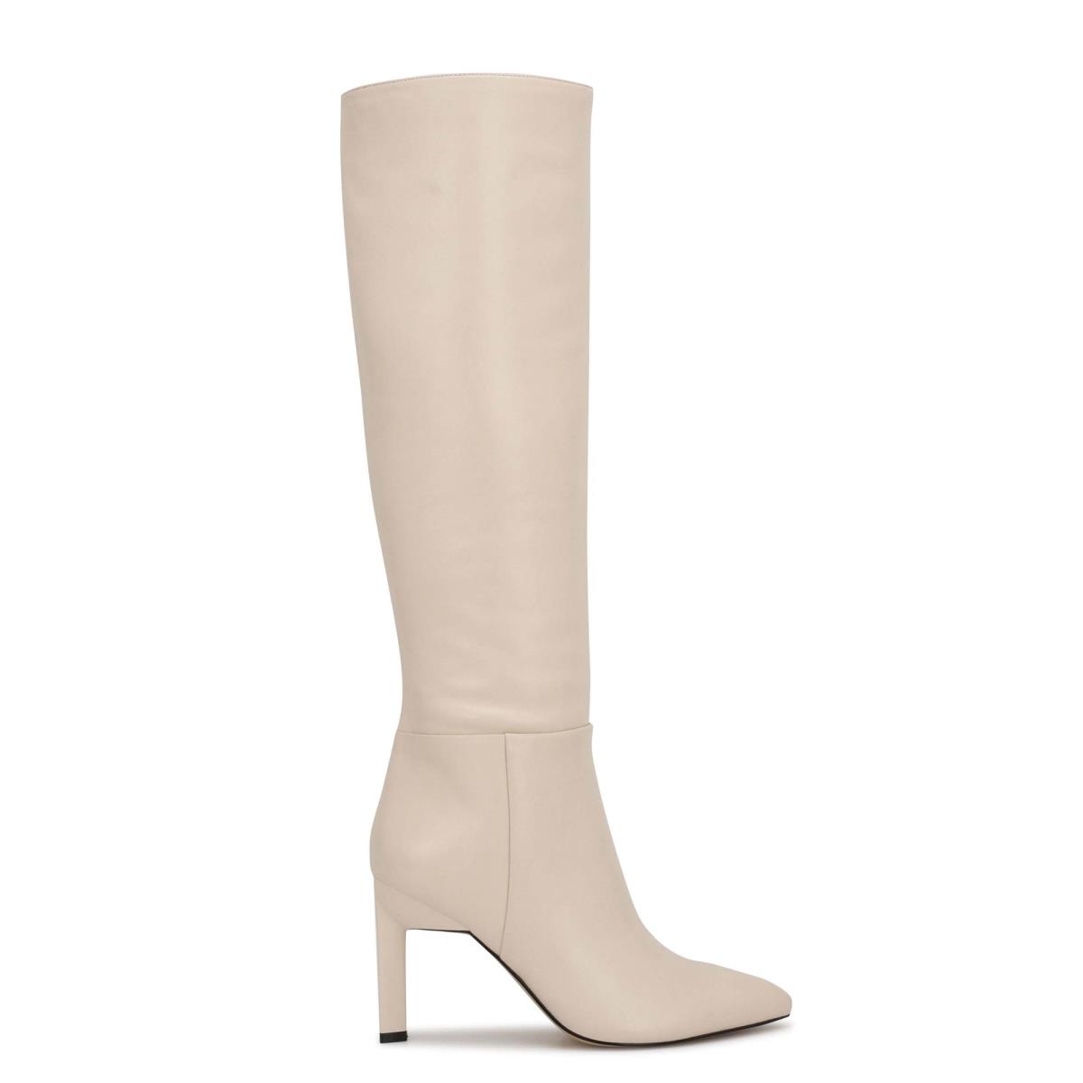 Botas de Tacon Nine West Eardy Blancas | 4150LKYXC