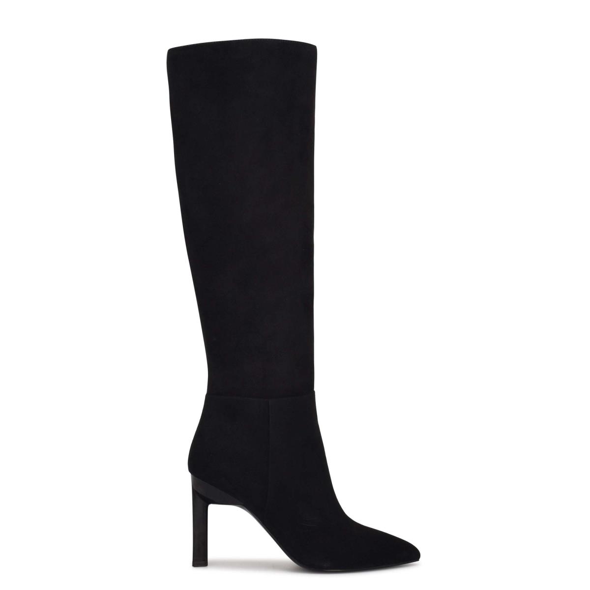 Botas de Tacon Nine West Eardy Negras | 2063IQGPD