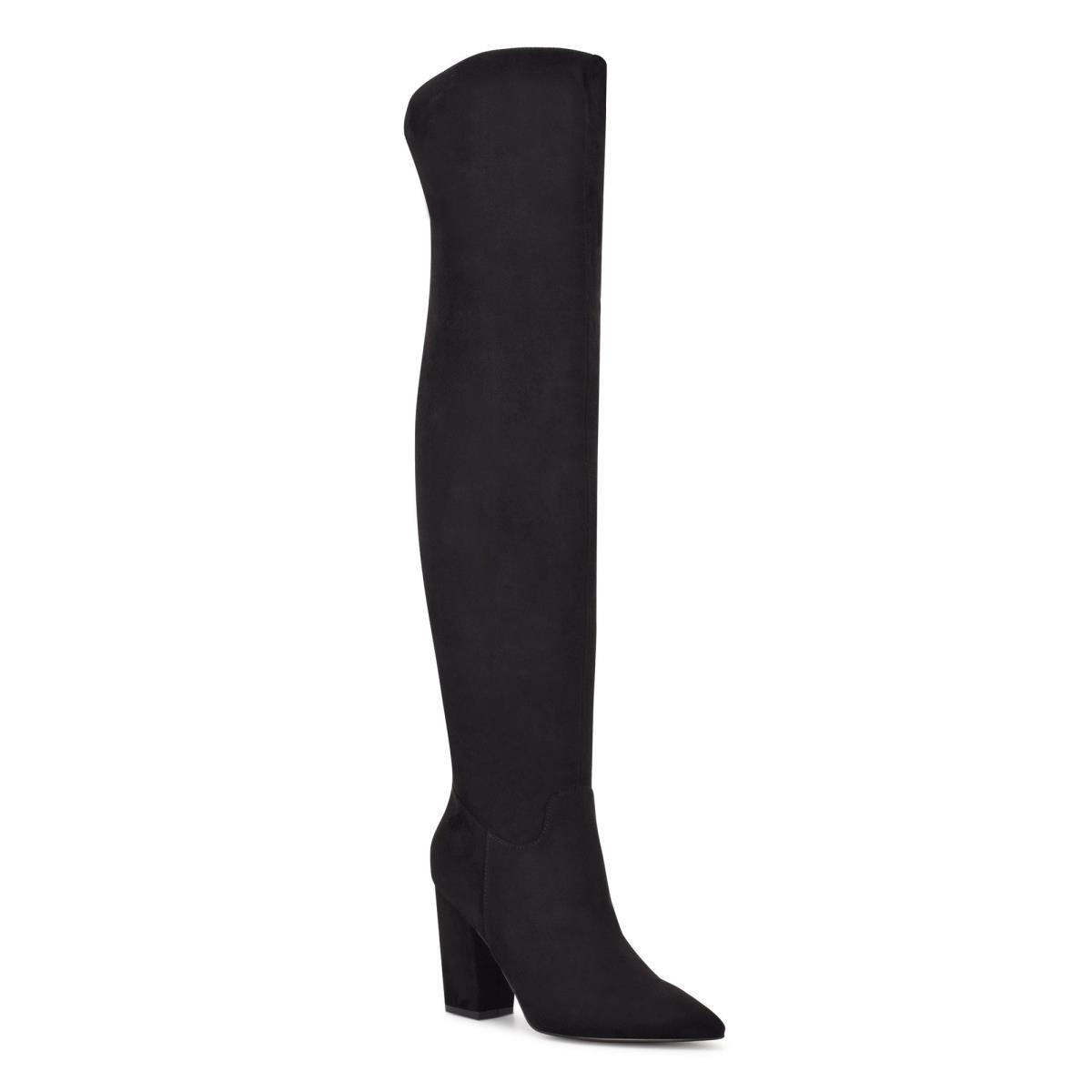 Botas de Tacon Nine West Goforit Over The Knee Negras | 3482NSJFD