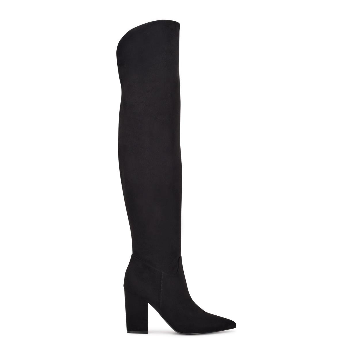 Botas de Tacon Nine West Goforit Over The Knee Negras | 3482NSJFD