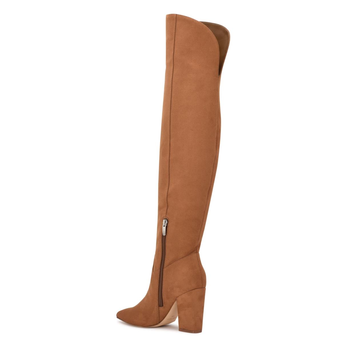 Botas de Tacon Nine West Goforit Over The Knee Marrones | 5914UIJVE