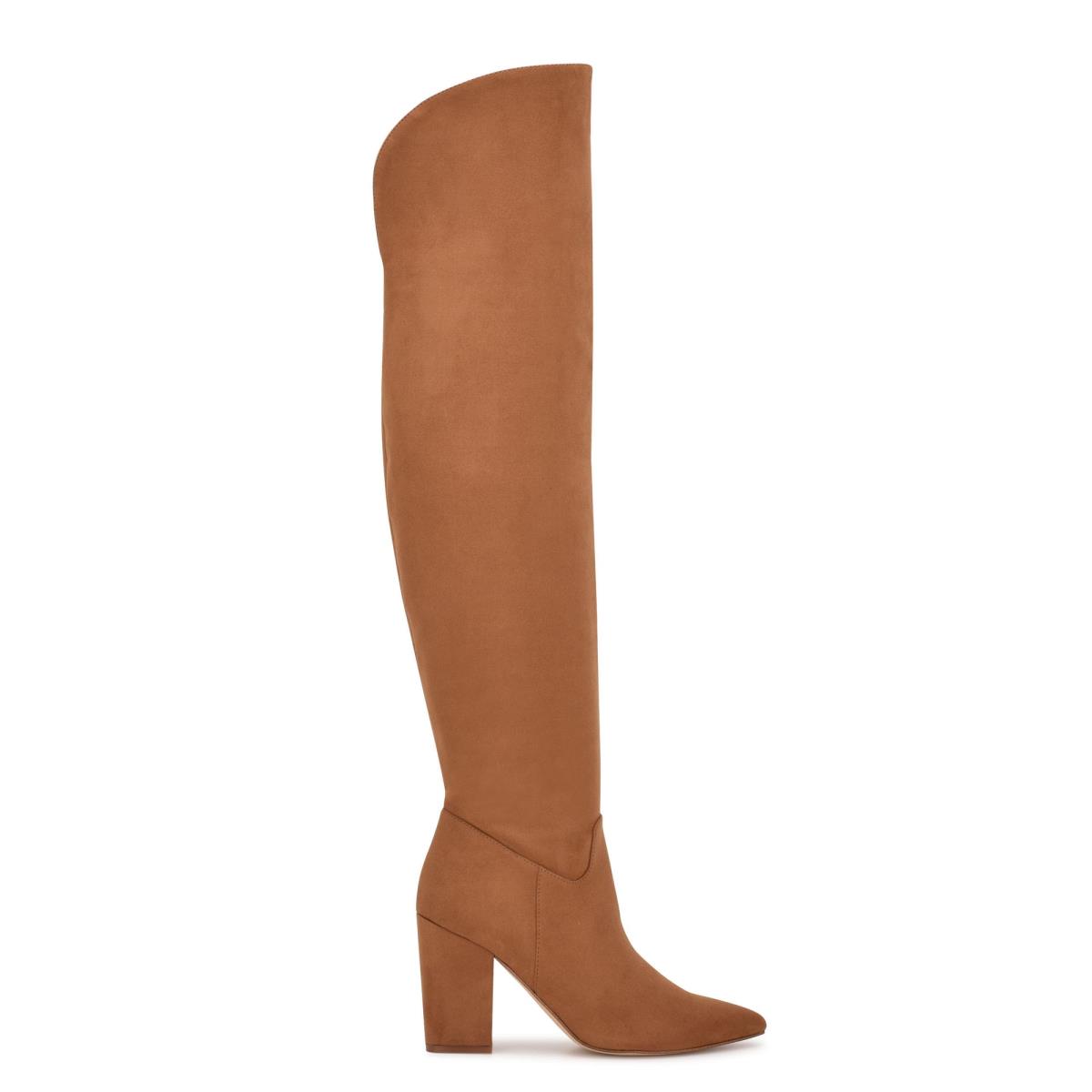 Botas de Tacon Nine West Goforit Over The Knee Marrones | 5914UIJVE