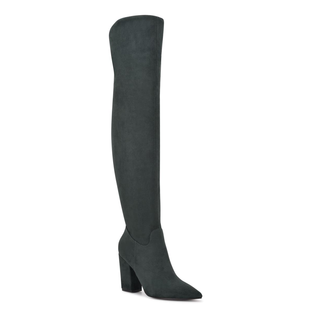 Botas de Tacon Nine West Goforit Over The Knee Negras | 9378UHNPM