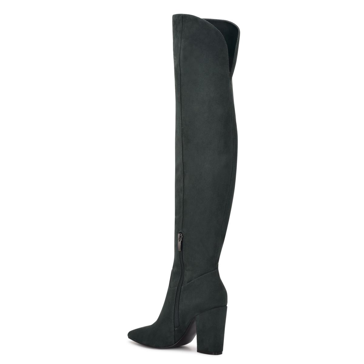 Botas de Tacon Nine West Goforit Over The Knee Negras | 9378UHNPM