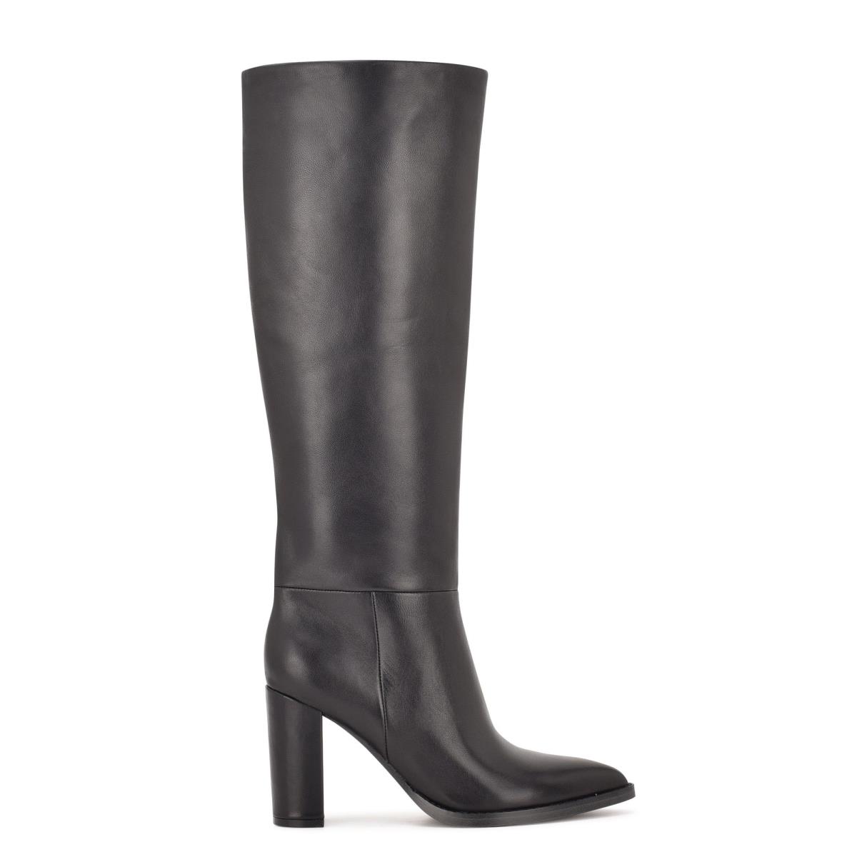 Botas de Tacon Nine West Hiya Negras | 5104RSEYM