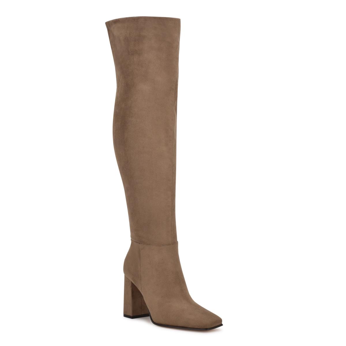 Botas de Tacon Nine West Kalida Gris | 8924MYSRB