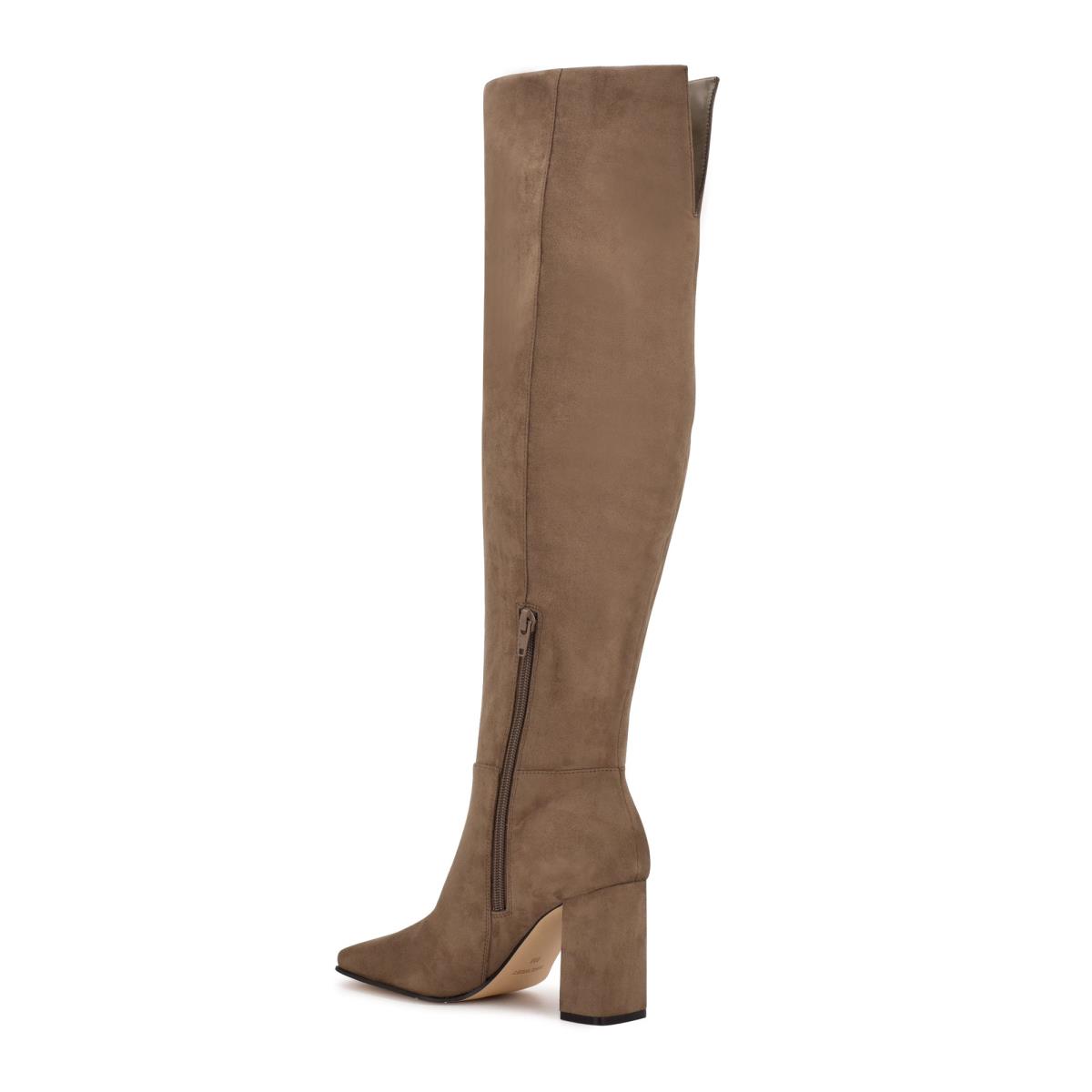 Botas de Tacon Nine West Kalida Gris | 8924MYSRB