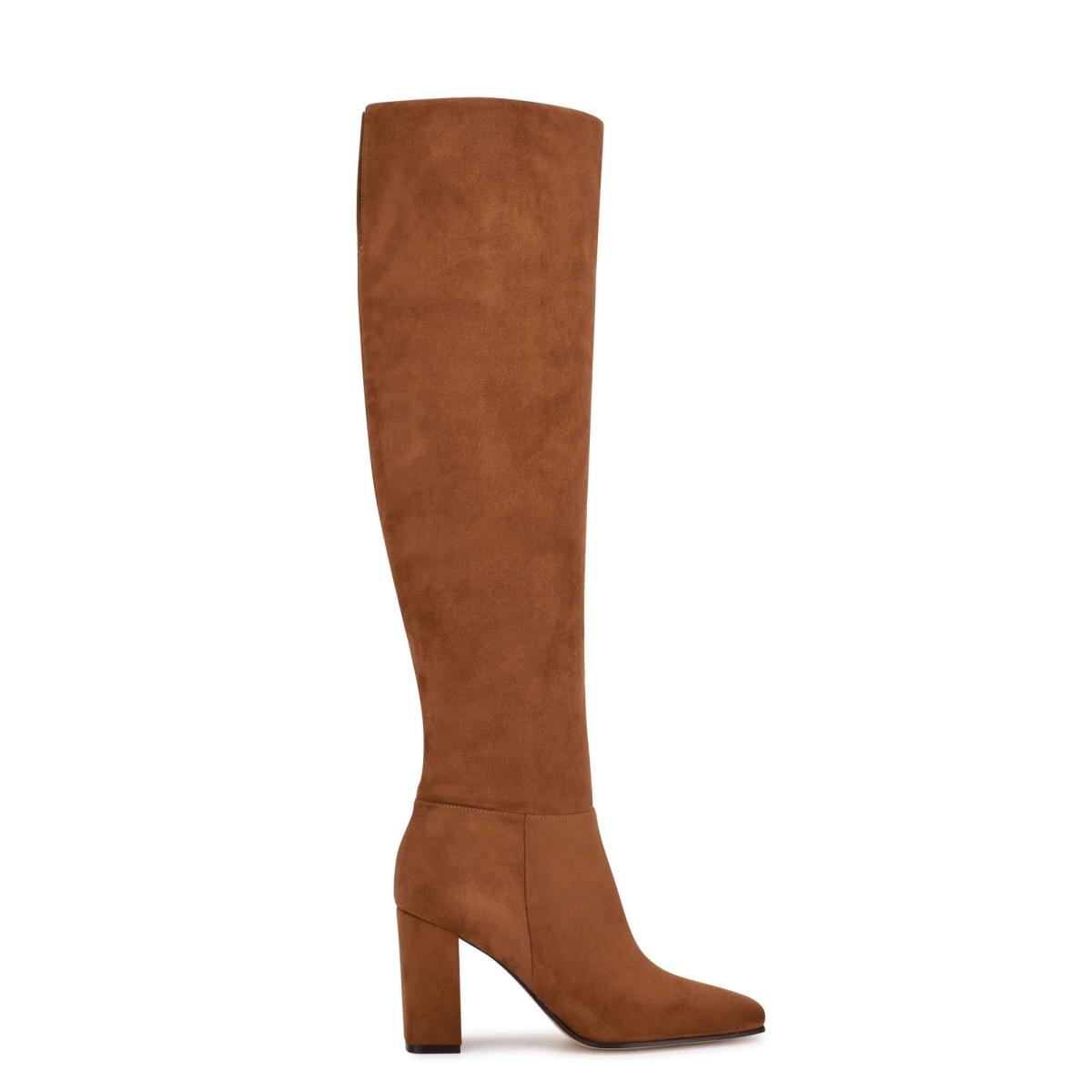 Botas de Tacon Nine West Kalida Marrones | 3129RBMFA