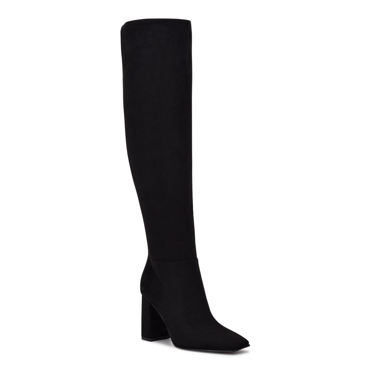 Botas de Tacon Nine West Kalida Negras | 5647LBCAW