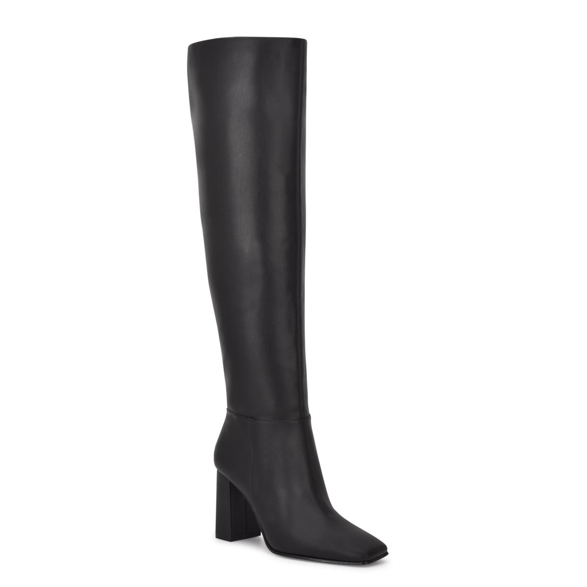 Botas de Tacon Nine West Kalida Negras | 5671VWTZI