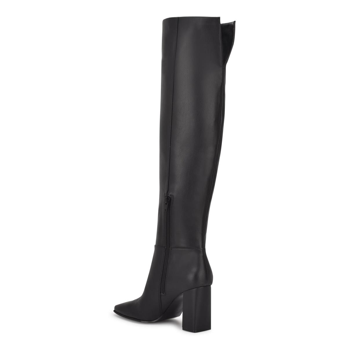 Botas de Tacon Nine West Kalida Negras | 5671VWTZI