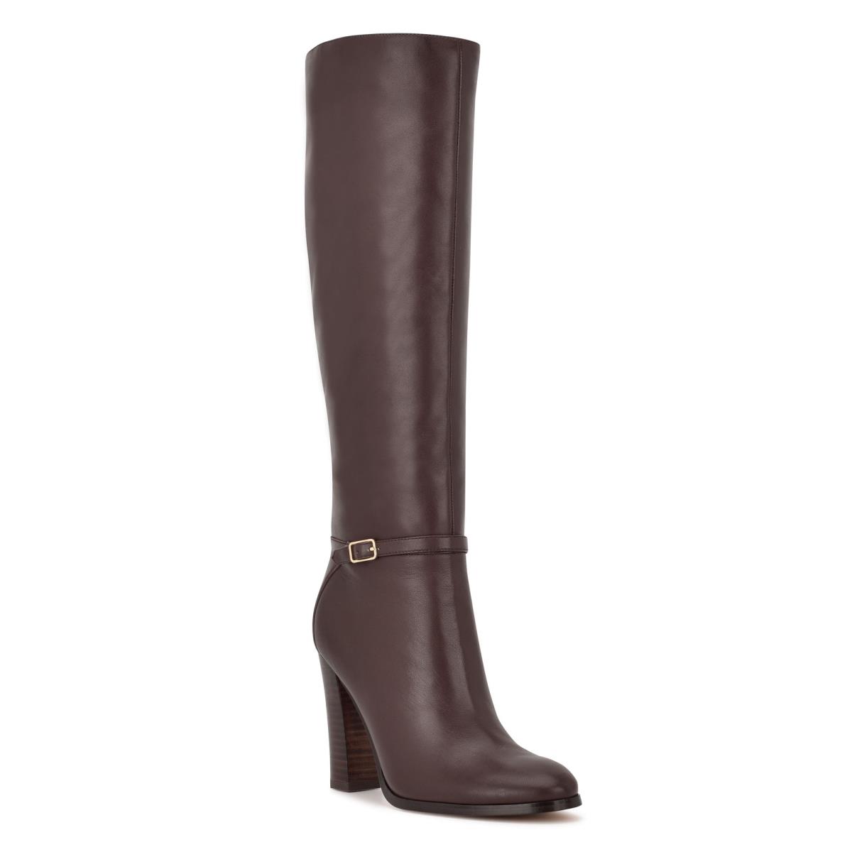 Botas de Tacon Nine West Kimy Marrones | 4109GWOJD