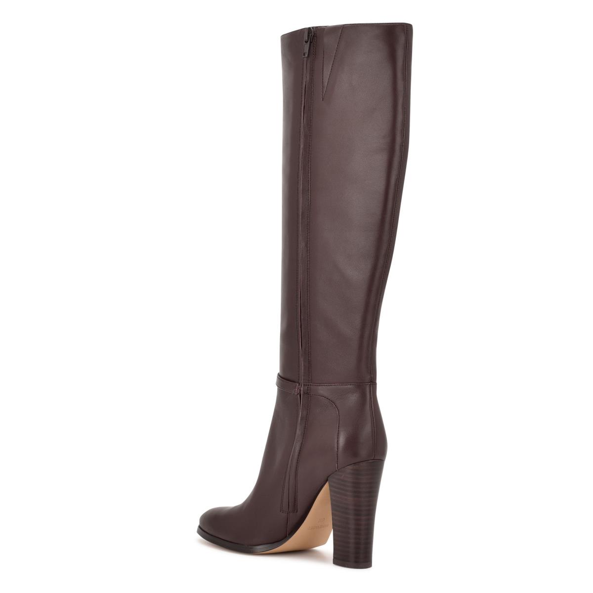 Botas de Tacon Nine West Kimy Marrones | 4109GWOJD