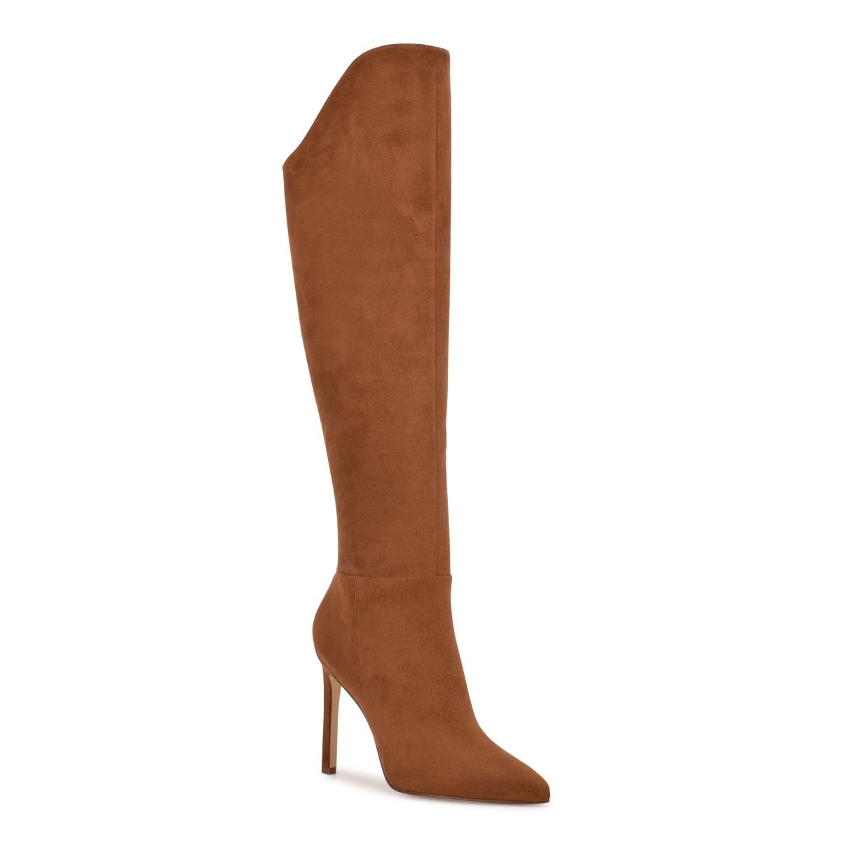 Botas de Tacon Nine West Teleena Anchos Calf Marrones | 5932AZKQE