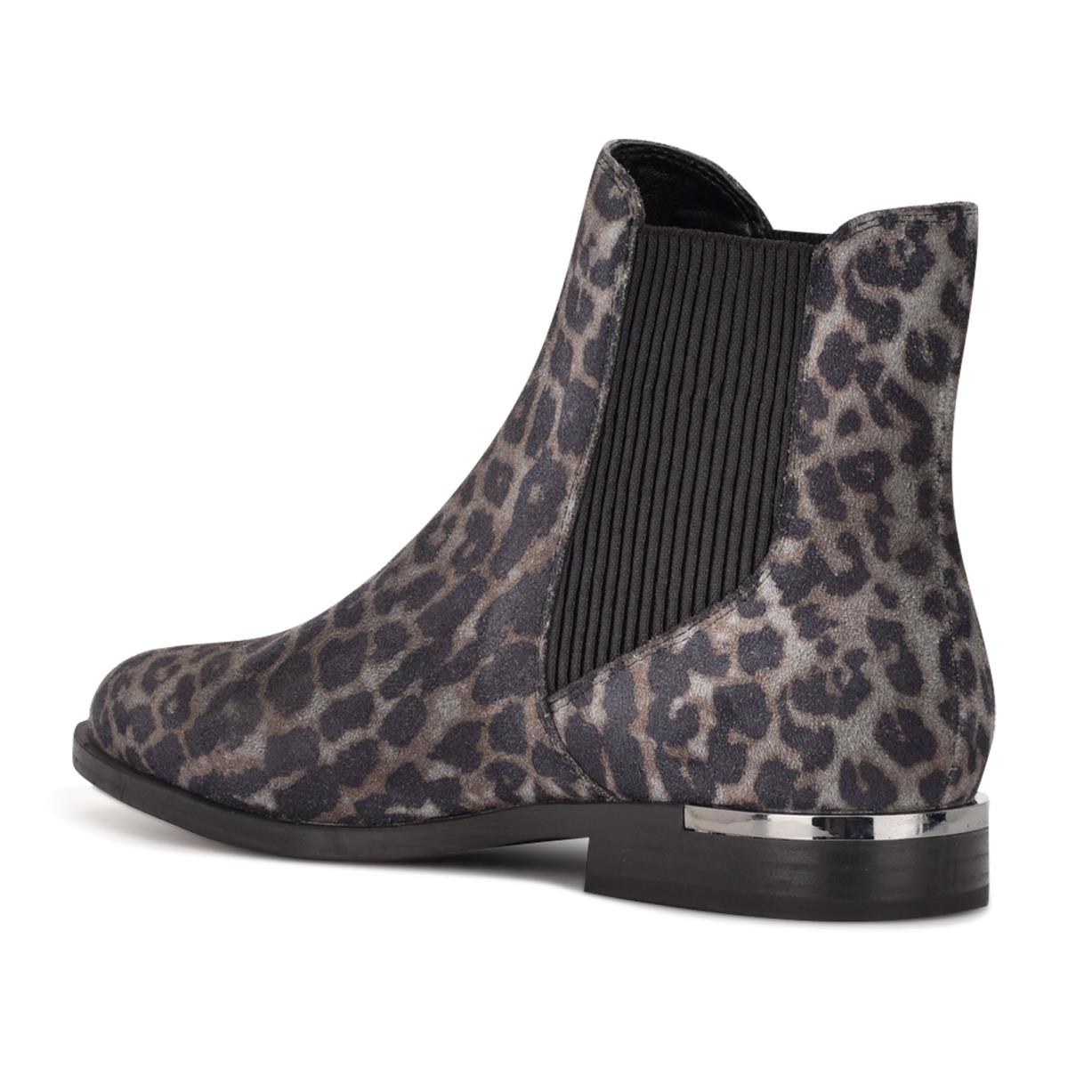 Botines Nine West Agate Chelsea Gris Leopardo | 3962ACGMF