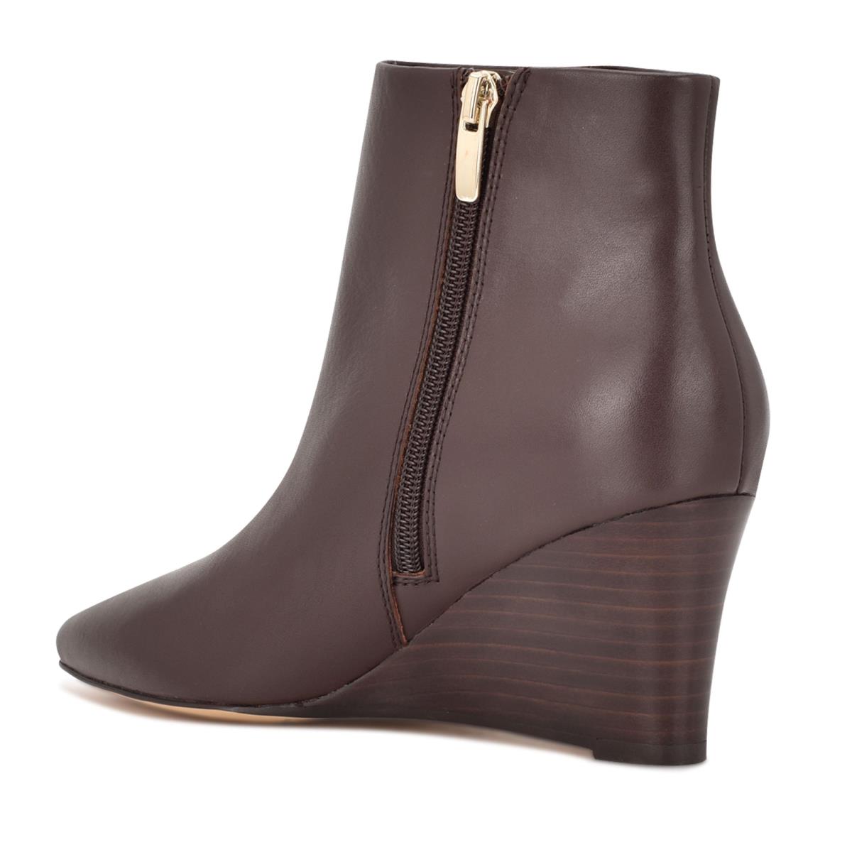 Botines Nine West Carter Wedge Marrones | 8120WIZUK