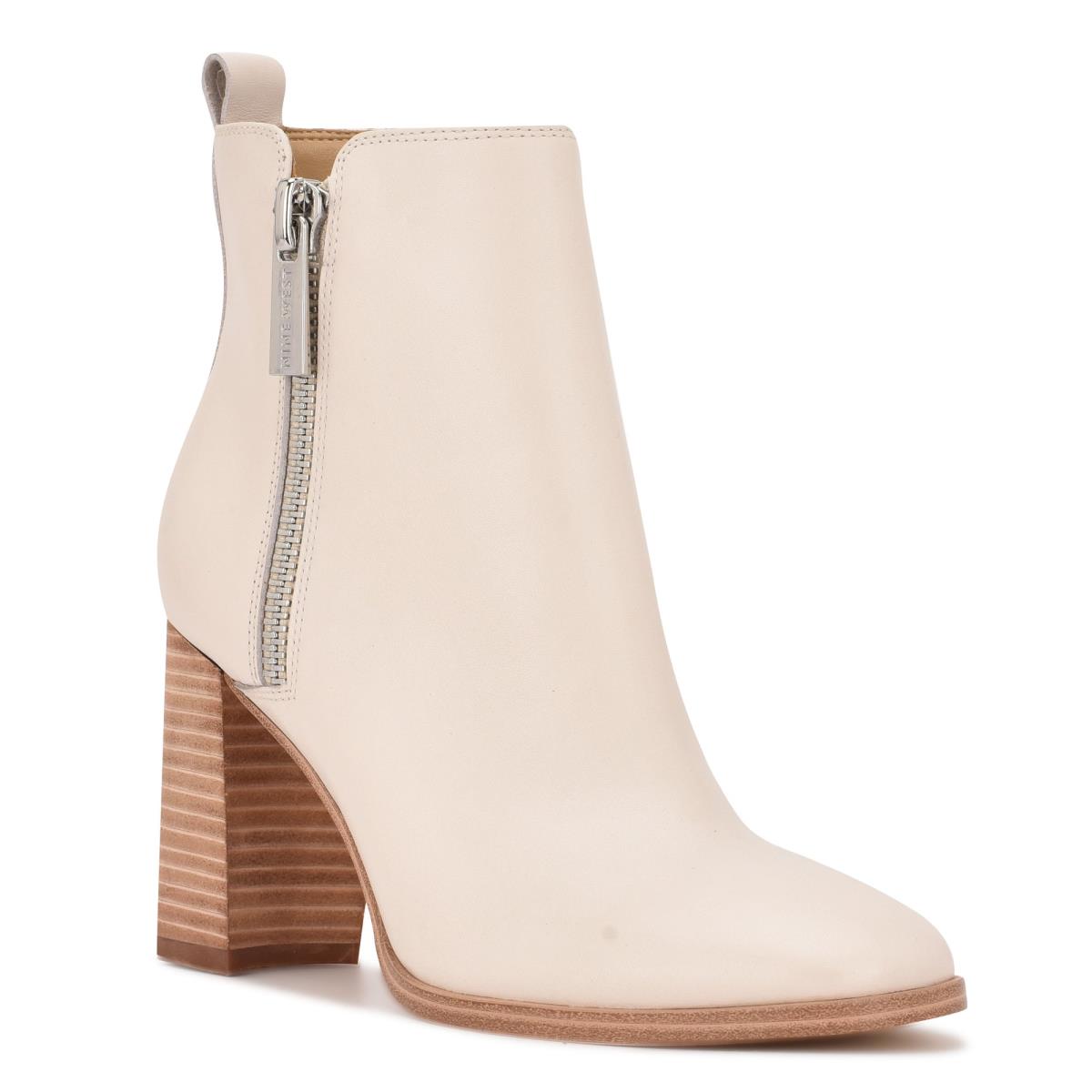 Botines Nine West Dips Block Heel Beige | 6523KYBOE