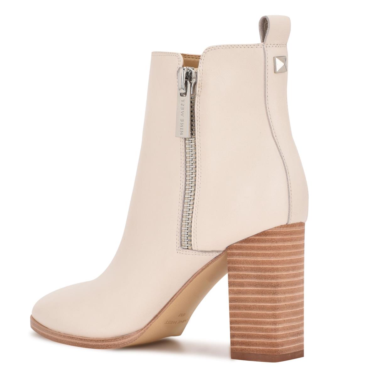 Botines Nine West Dips Block Heel Beige | 6523KYBOE