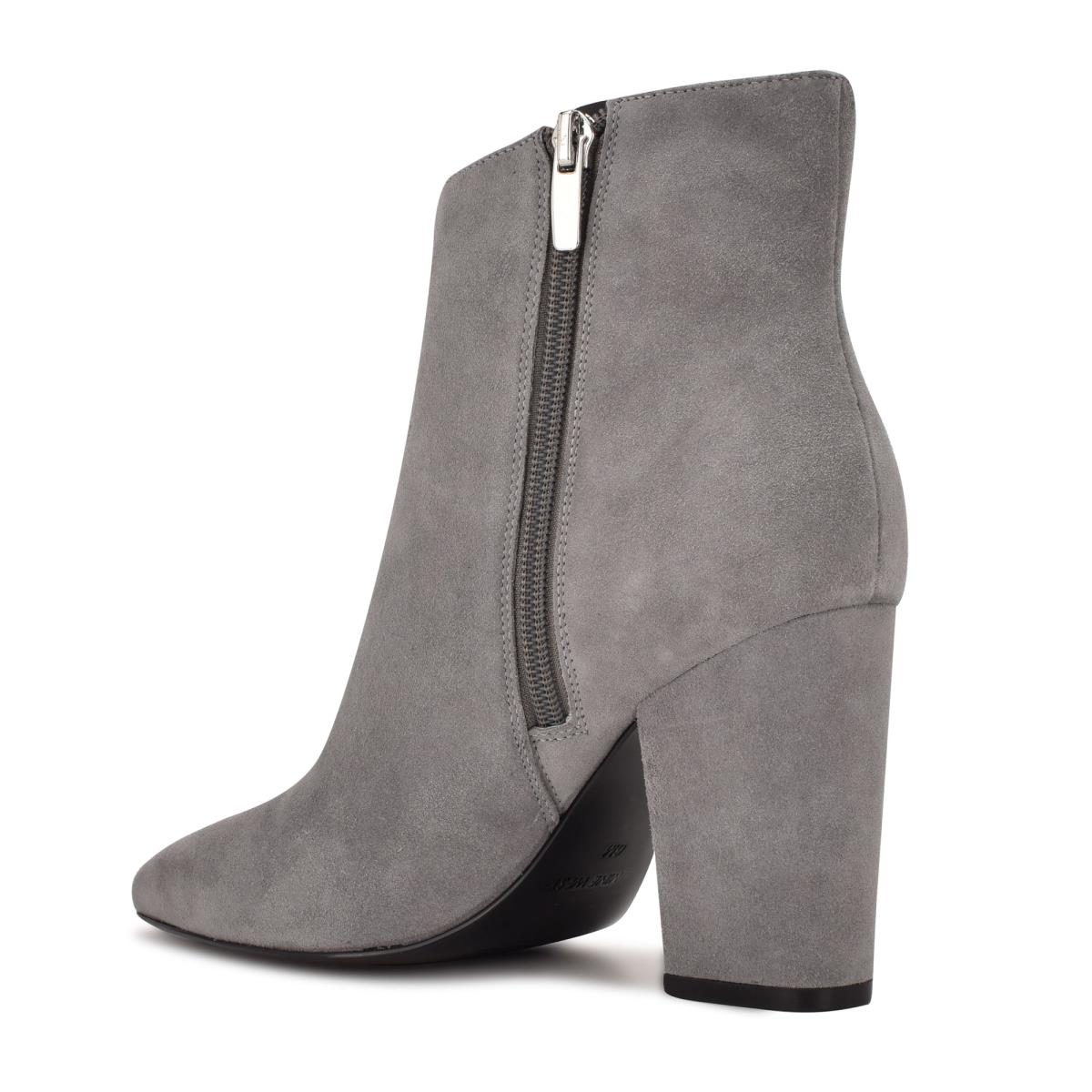 Botines Nine West Glorya Tacón Gris | 7864RYPMD