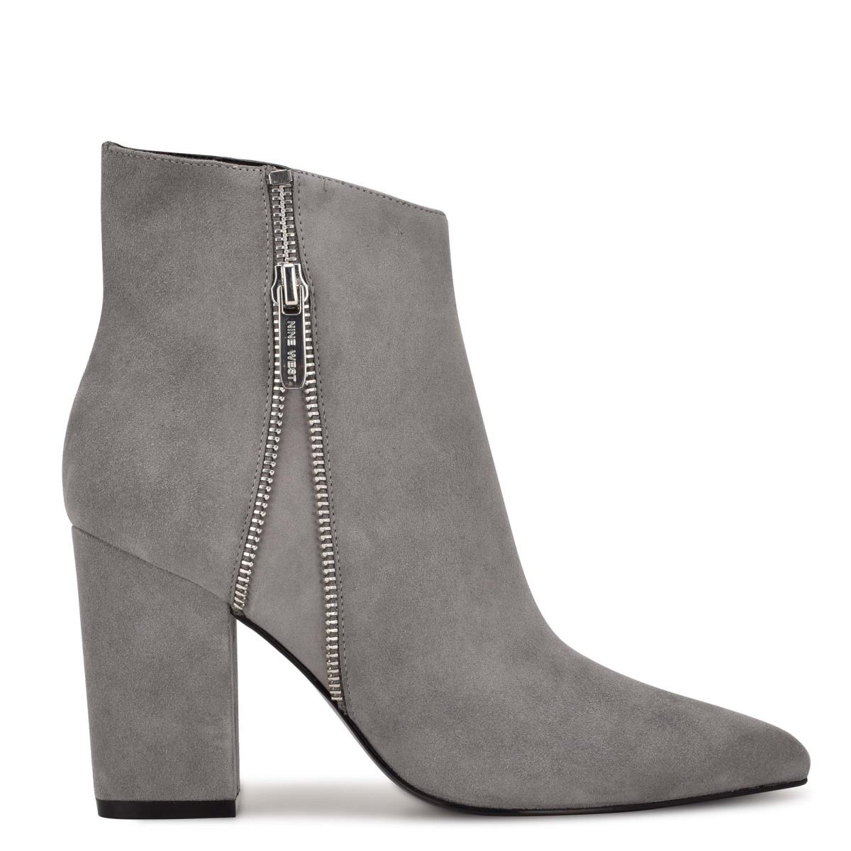 Botines Nine West Glorya Tacón Gris | 7864RYPMD