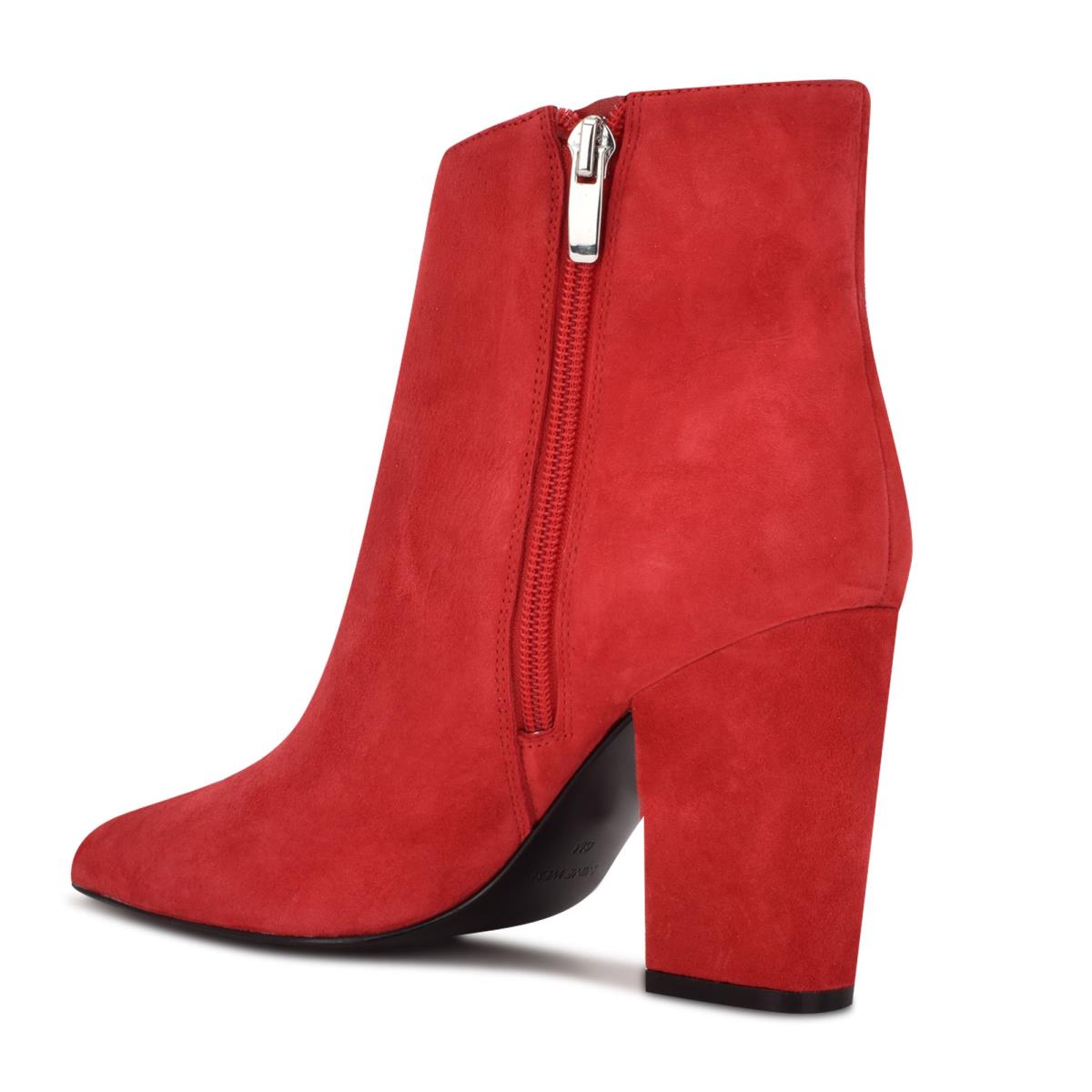 Botines Nine West Glorya Tacón Rojas | 3459GKJTR