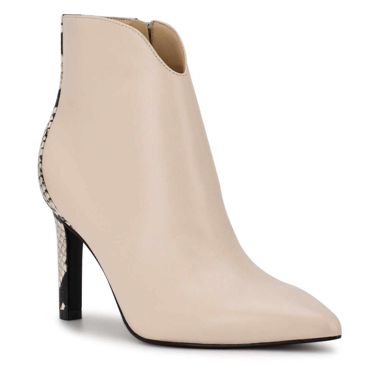 Botines Nine West Mikale Pointy Puntera Creme | 4623CEFXO