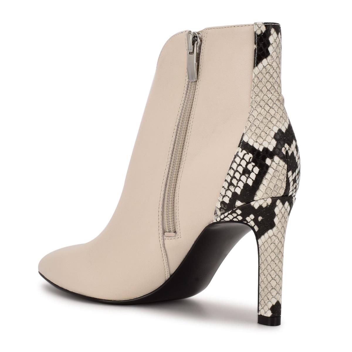 Botines Nine West Mikale Pointy Puntera Creme | 4623CEFXO