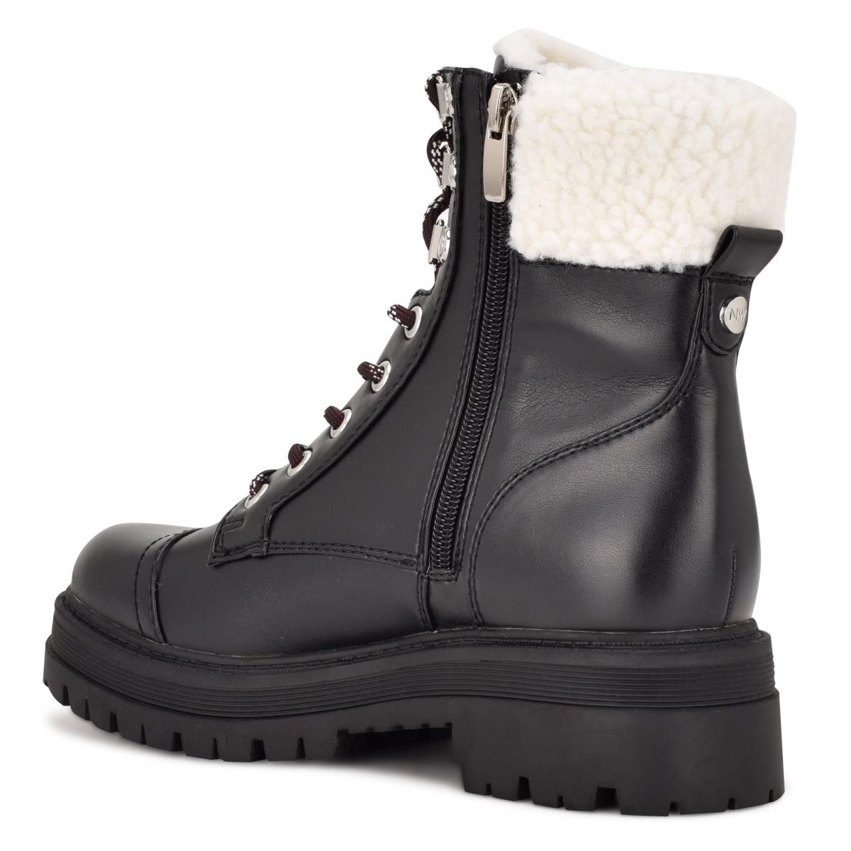 Botines Nine West Pike Combat Lug Sole Negras | 4260YVJZT