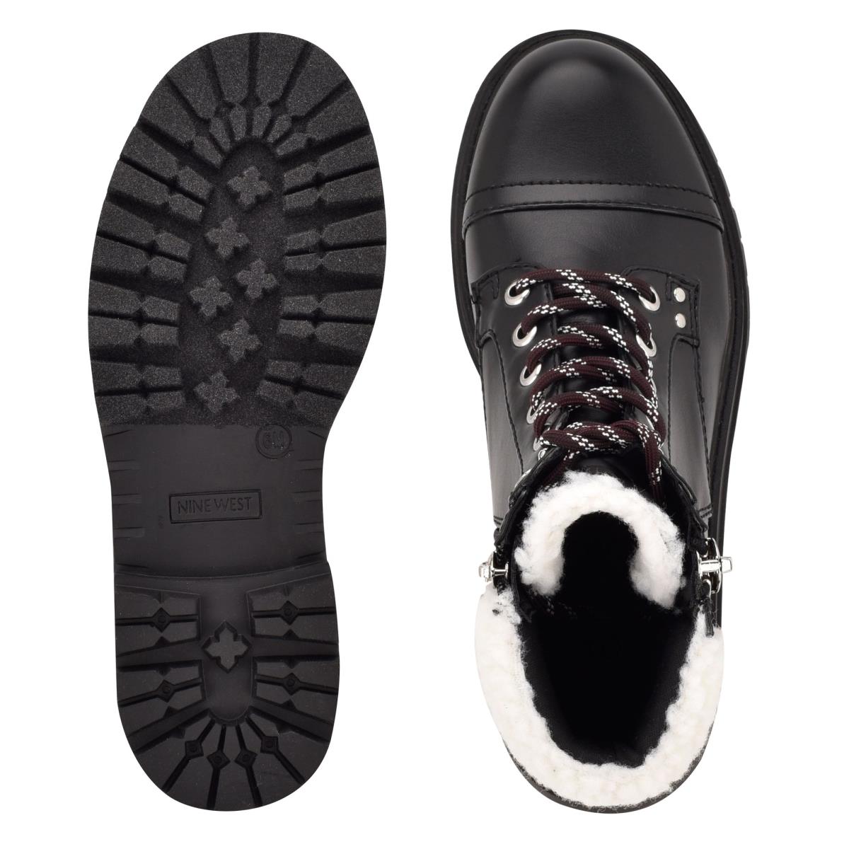 Botines Nine West Pike Combat Lug Sole Negras | 4260YVJZT