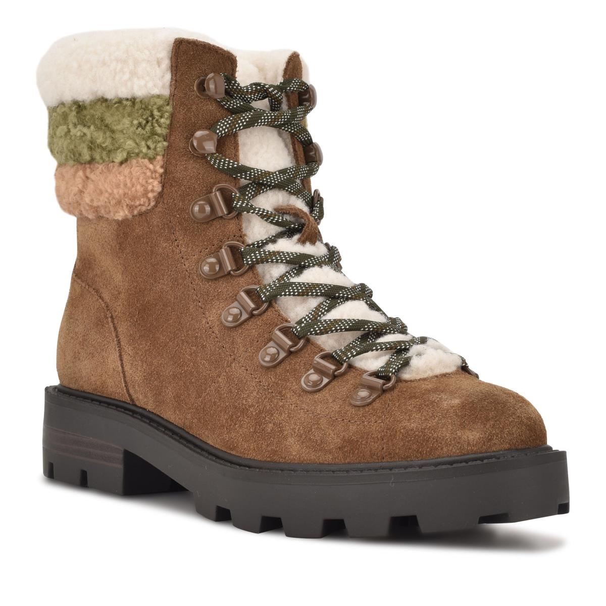 Botines Nine West Rima Combat Lug Sole Marrones | 5806XOHSK