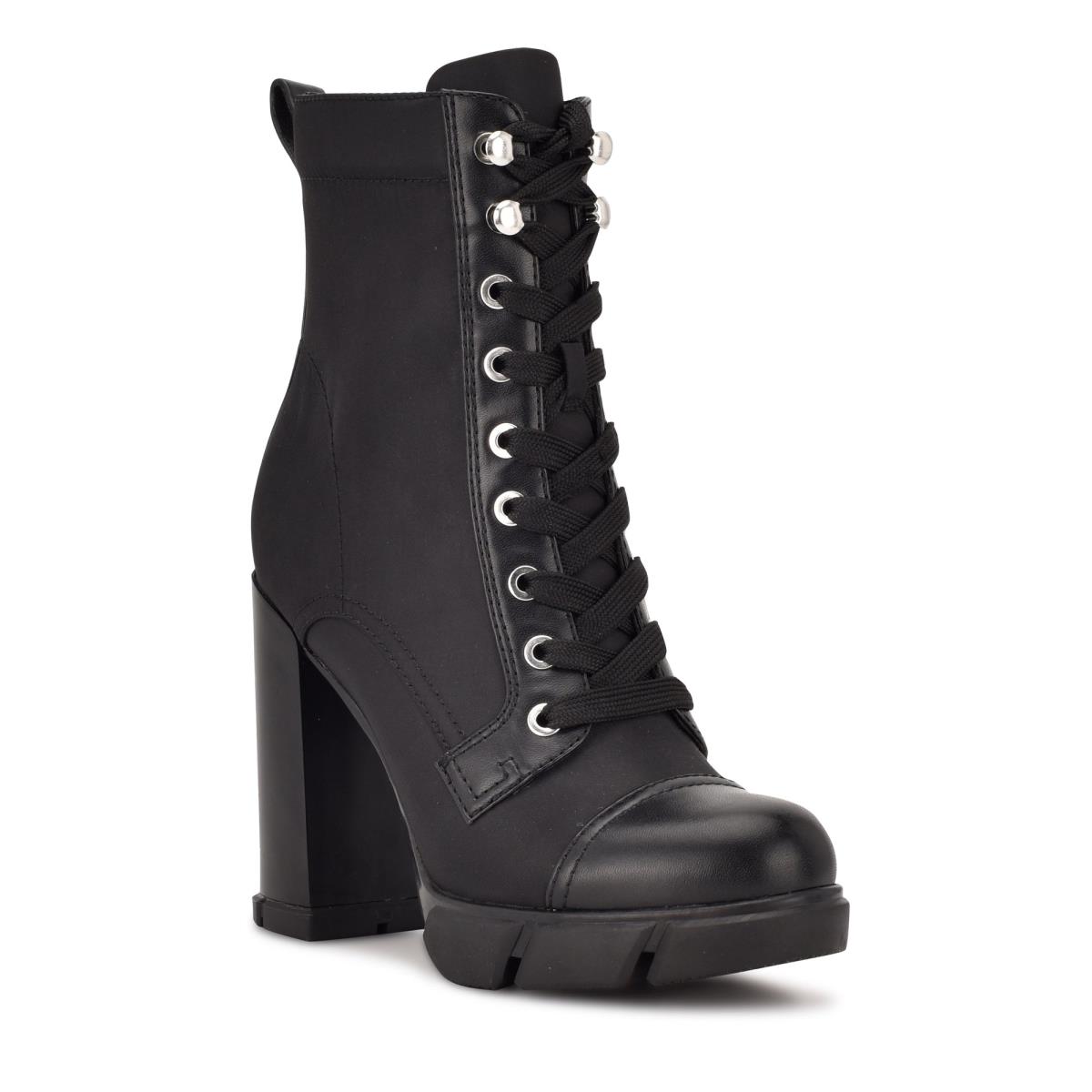 Botines Nine West Vega Tacón Negras | 7602YAFJS