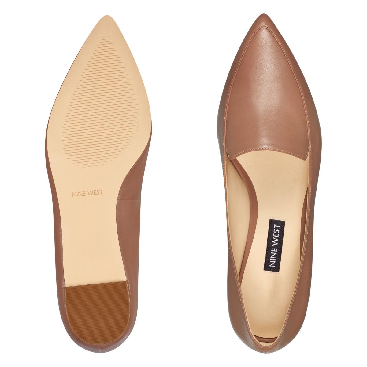 Flats Nine West Abay Smoking Beige | 2615WZOHU