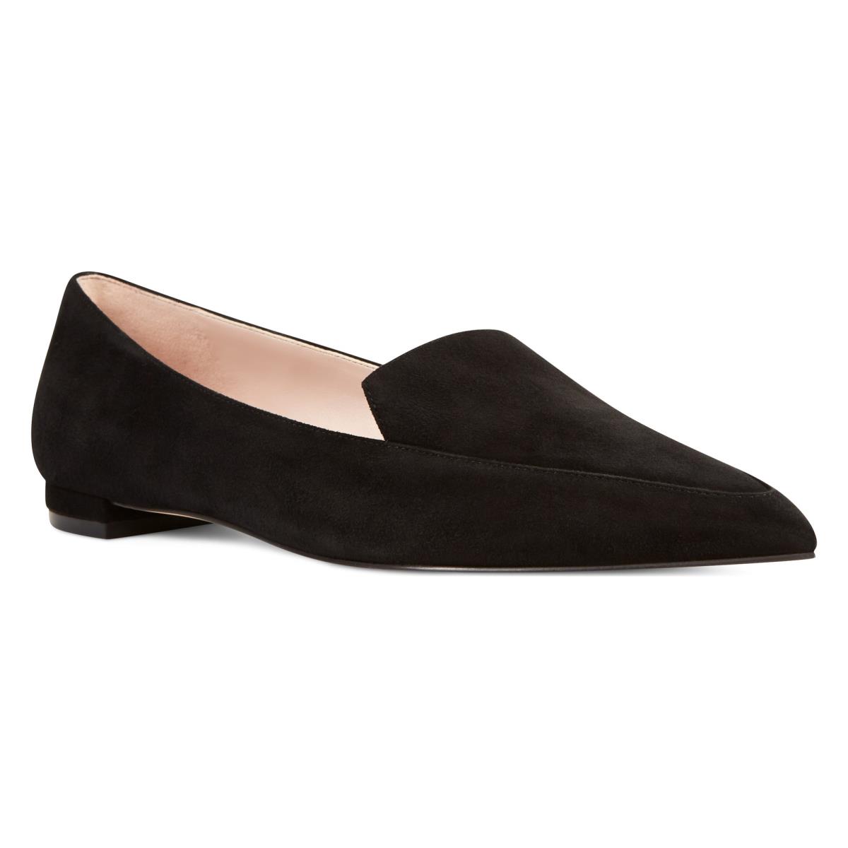 Flats Nine West Abay Smoking Negras | 0642TMRAN