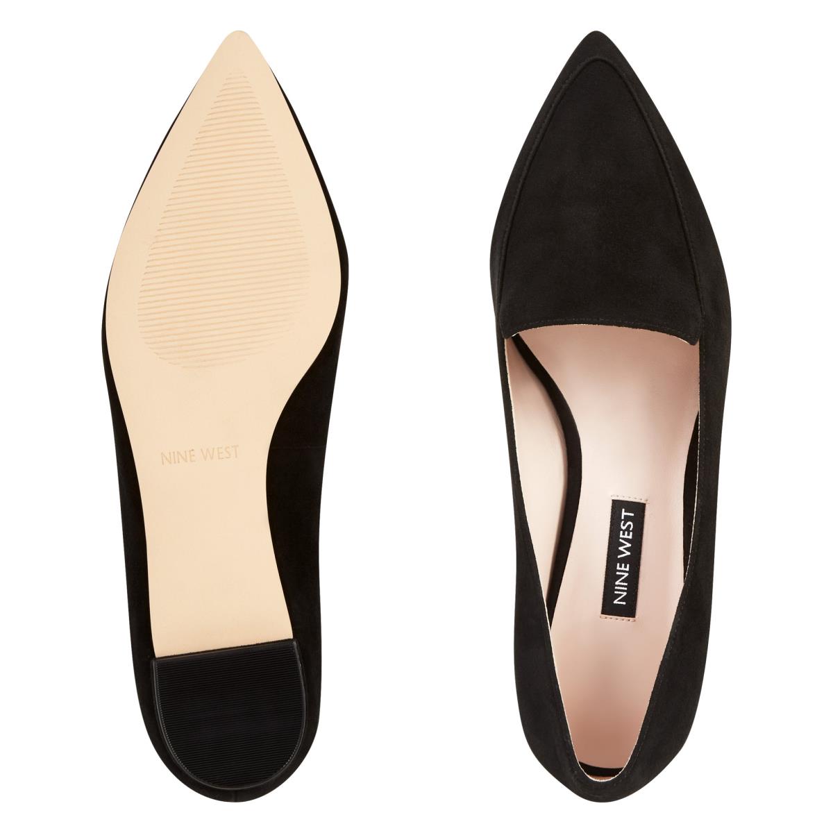 Flats Nine West Abay Smoking Negras | 0642TMRAN