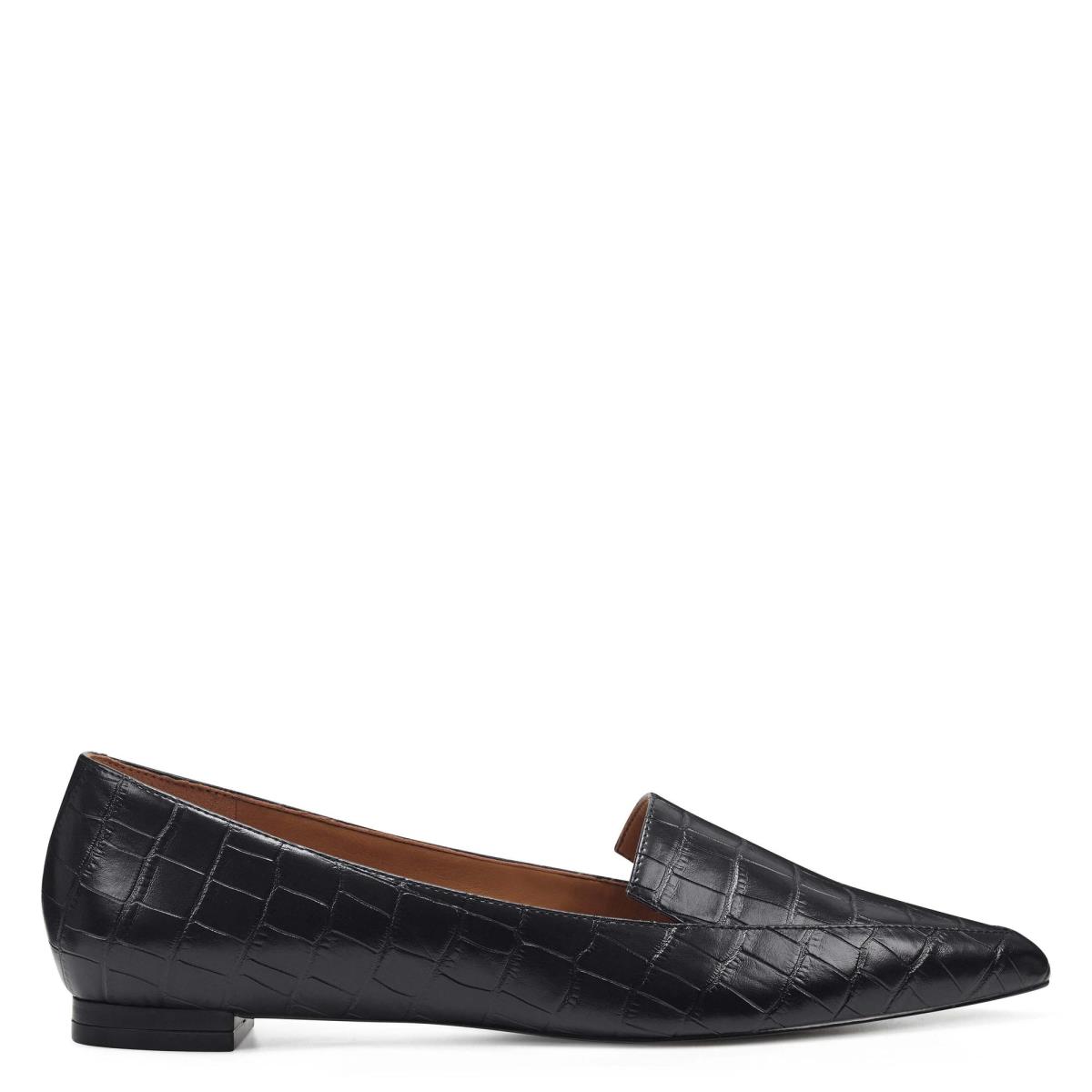 Flats Nine West Abay Smoking Negras | 4803IYZND